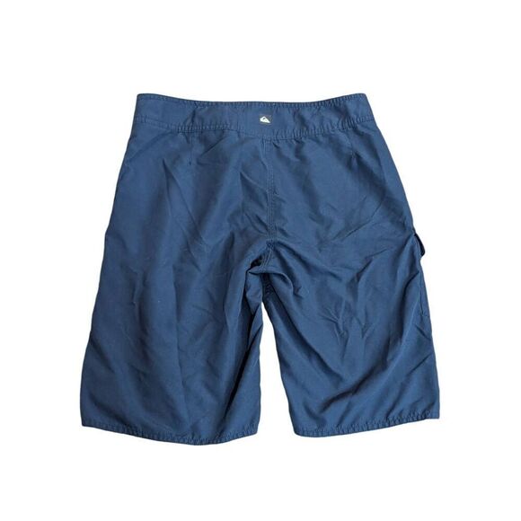 Quiksilver Men's Blue Solid Drawstrings Water Repellent Board Shorts Size 29 Wai - Picture 3 of 7